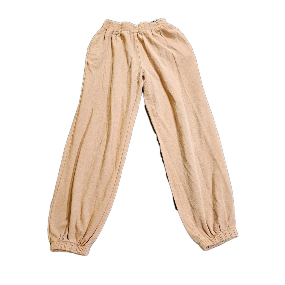 OGL Double Waistband Women's Joggers Brown Black Tapered Sweatpants Size S